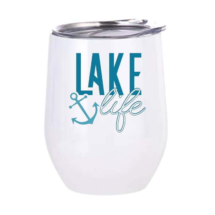 Wine Tumbler | Lake Life Anchor for wholesale by Creative Compass