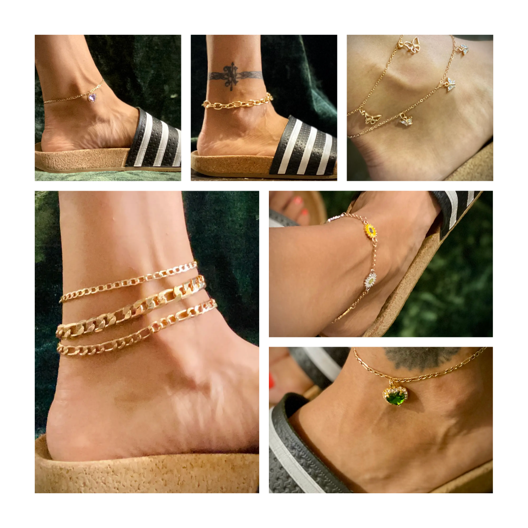 Rainbow Unicorn Birthday Surprise – wholesale Anklet – Anklets Assortment Chains, Charms & Gemstone Styles - Brass6