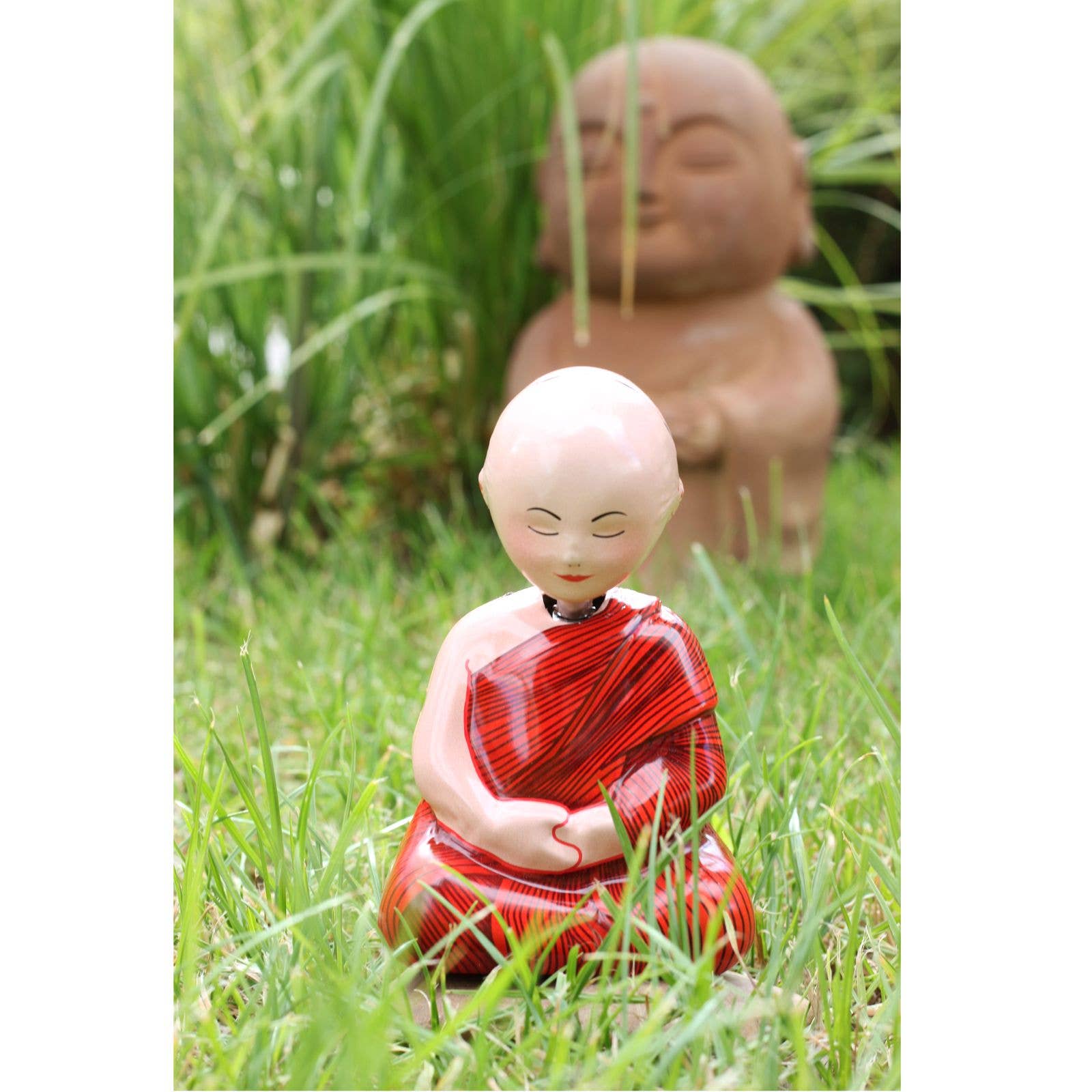 Tribal Trade GmbH - Wholesale Classic Toy - Kids - Praying Monk Meditation Buddha Bobble Head Tin Toy10