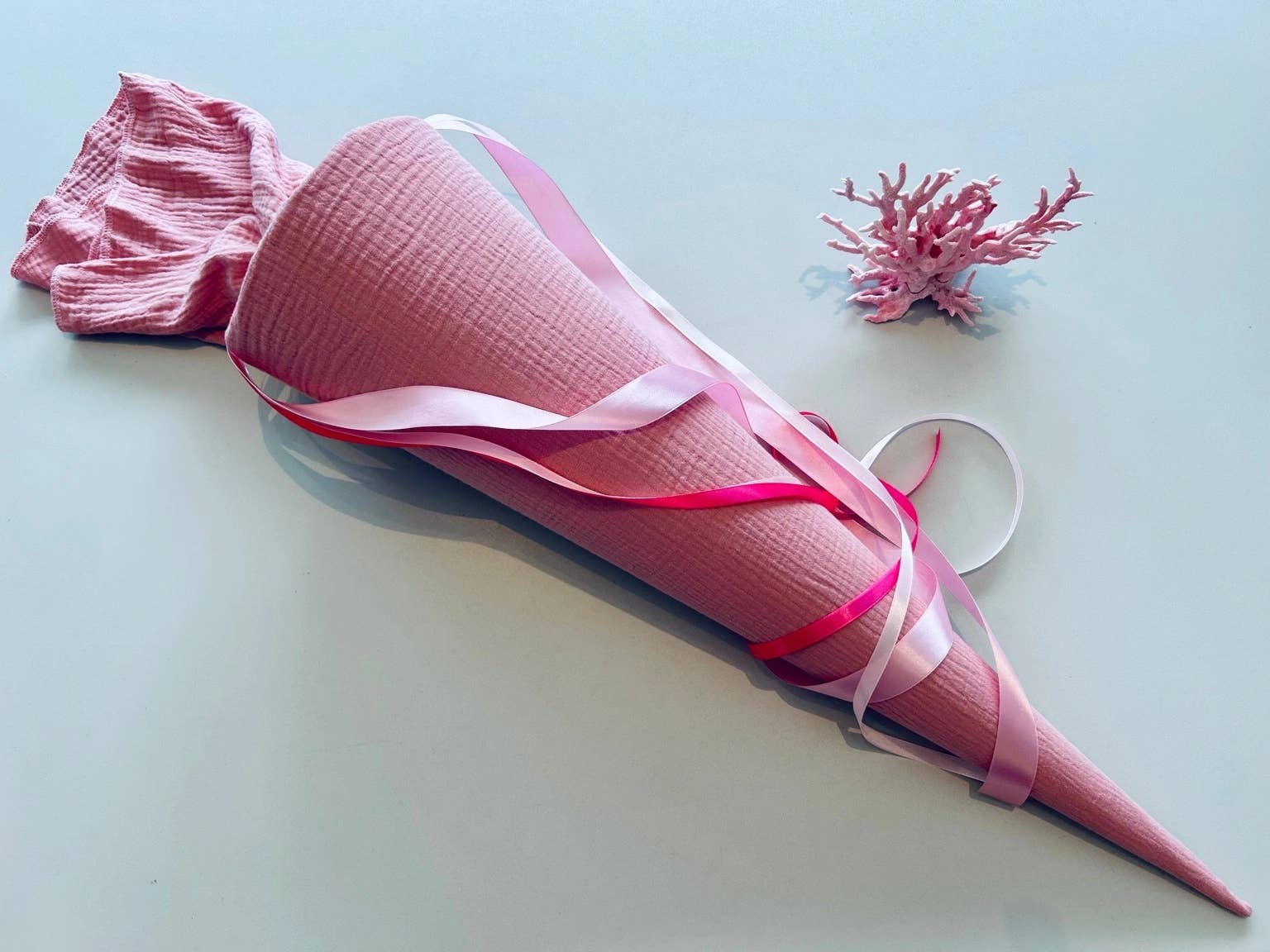Küstenfieber® - Wholesale Party Favor - Musselin School Cone Old Pink – handmade – 35 cm or 70 cm4