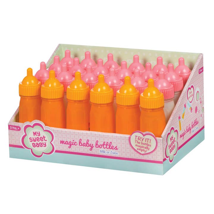 Toysmith - Wholesale Classic Toy - Kids - My Sweet Baby Large Magic Bottle, 4.75", Milk & Orange Juice