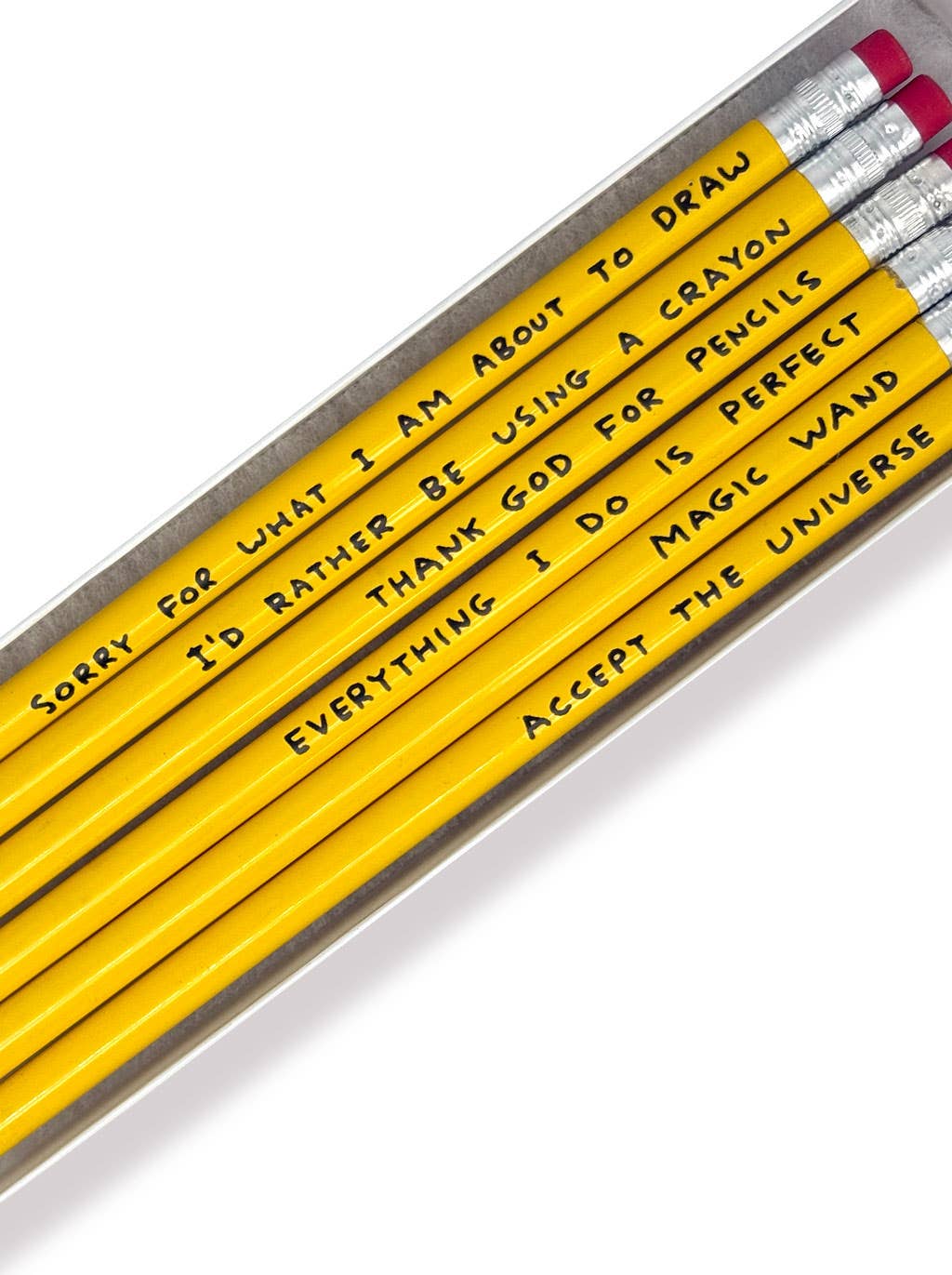 David Shrigley x Brainbox Candy – Großhandel Bleistift – Lustiges Geschenk - David Shrigley Bleistift-Set mit 6 Designs (Set 3)1