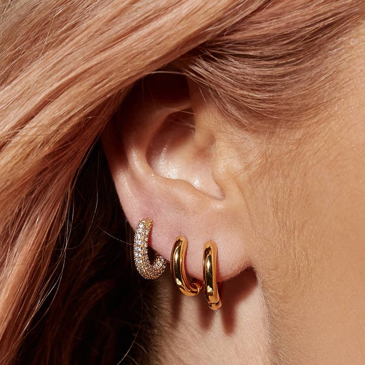 Luv AJ - Wholesale Huggie Earrings - Plain Amalfi Huggies- Gold