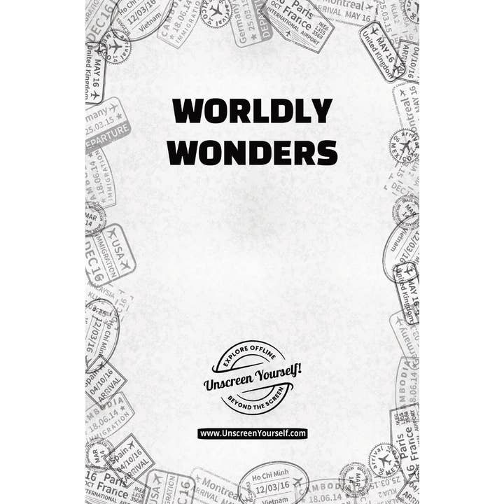 Unscreen Yourself! - Wholesale Puzzle - Adult - Worldly Wonders – Travel Word Search Puzzles with Trivia2
