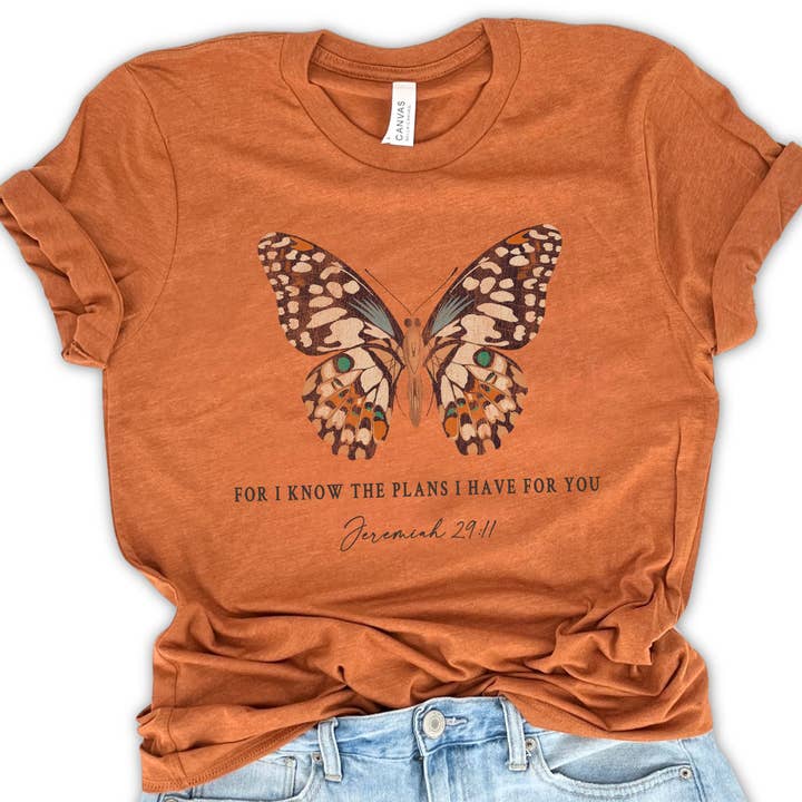 For I know Christian women's graphic t-shirt, Faith top for wholesale by ATTA TOOD Wholesale