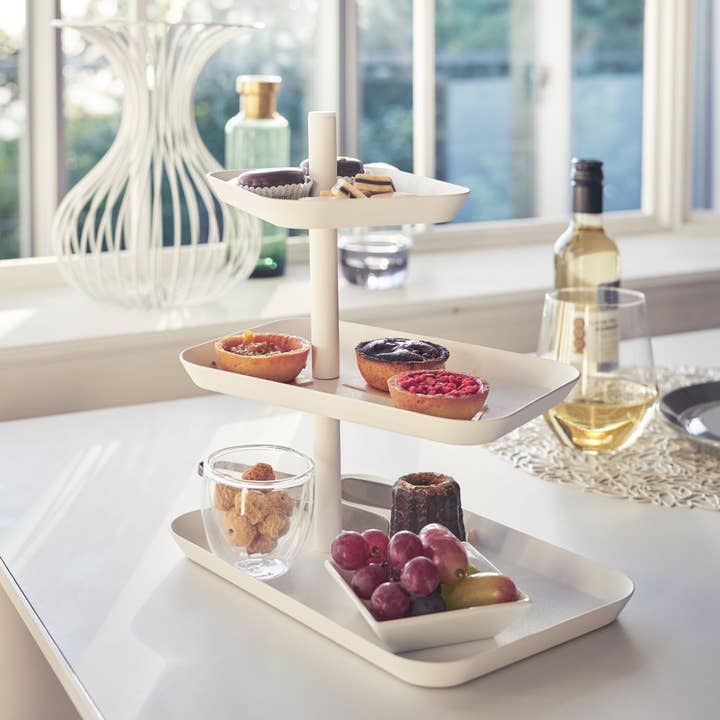 Yamazaki Home - Wholesale Serving Tray - Tower Serving Stand - Steel2