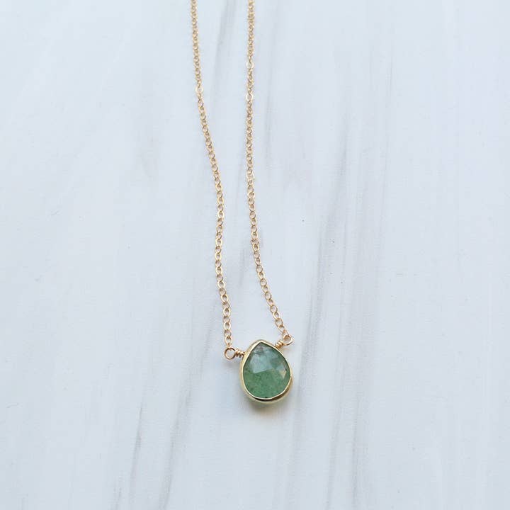 Collar de cuarzo fresa verde para venta al por mayor de Panache