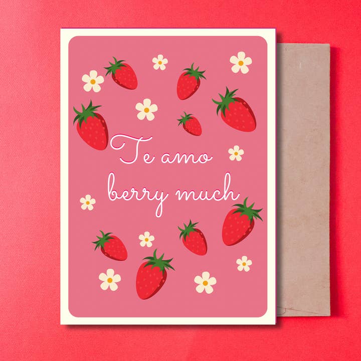 Valentine's day card in Spanish with envelope for wholesale by Gaec Studio