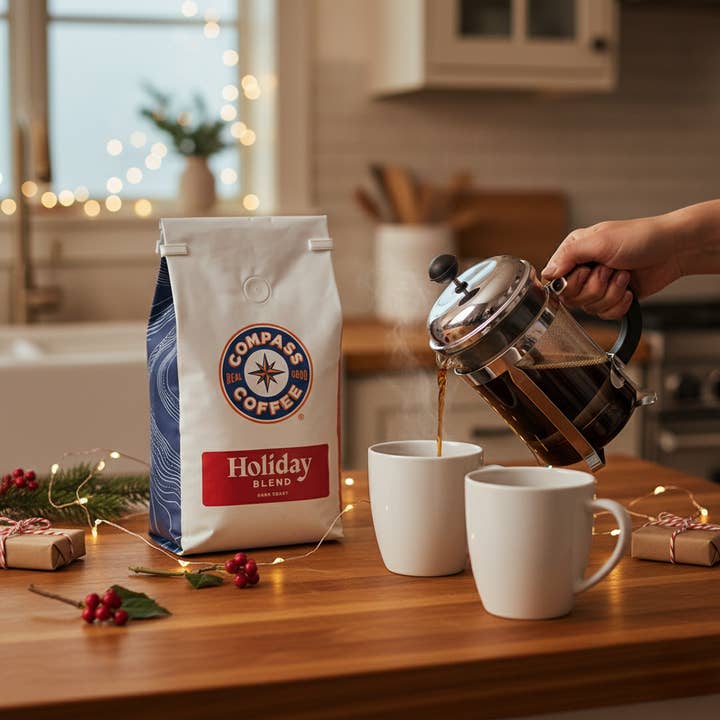 Holiday Blend for wholesale by Compass Coffee