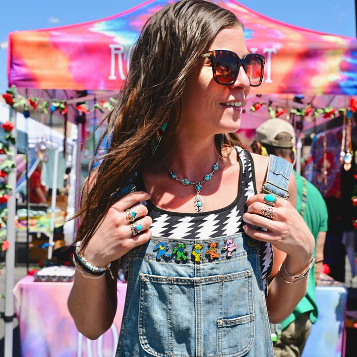 Hiouchi Jewels | Rose & Bolt Grateful Dead Jewelry - Wholesale Lapel Pin/Button - Grateful Dead Dancing Bears Pin Set5