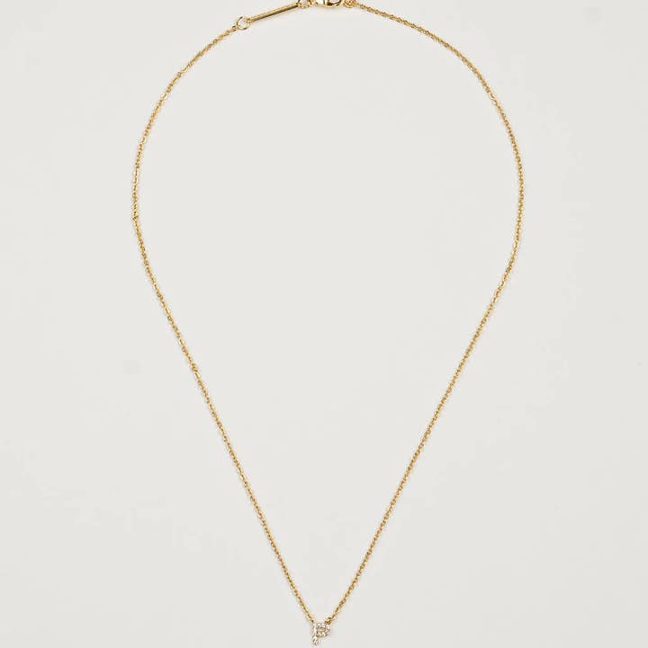 Brenda Grands Jewelry - Wholesale Jewelry Set - 18K Gold Dainty Shiny Initial Necklace - Set of 1631