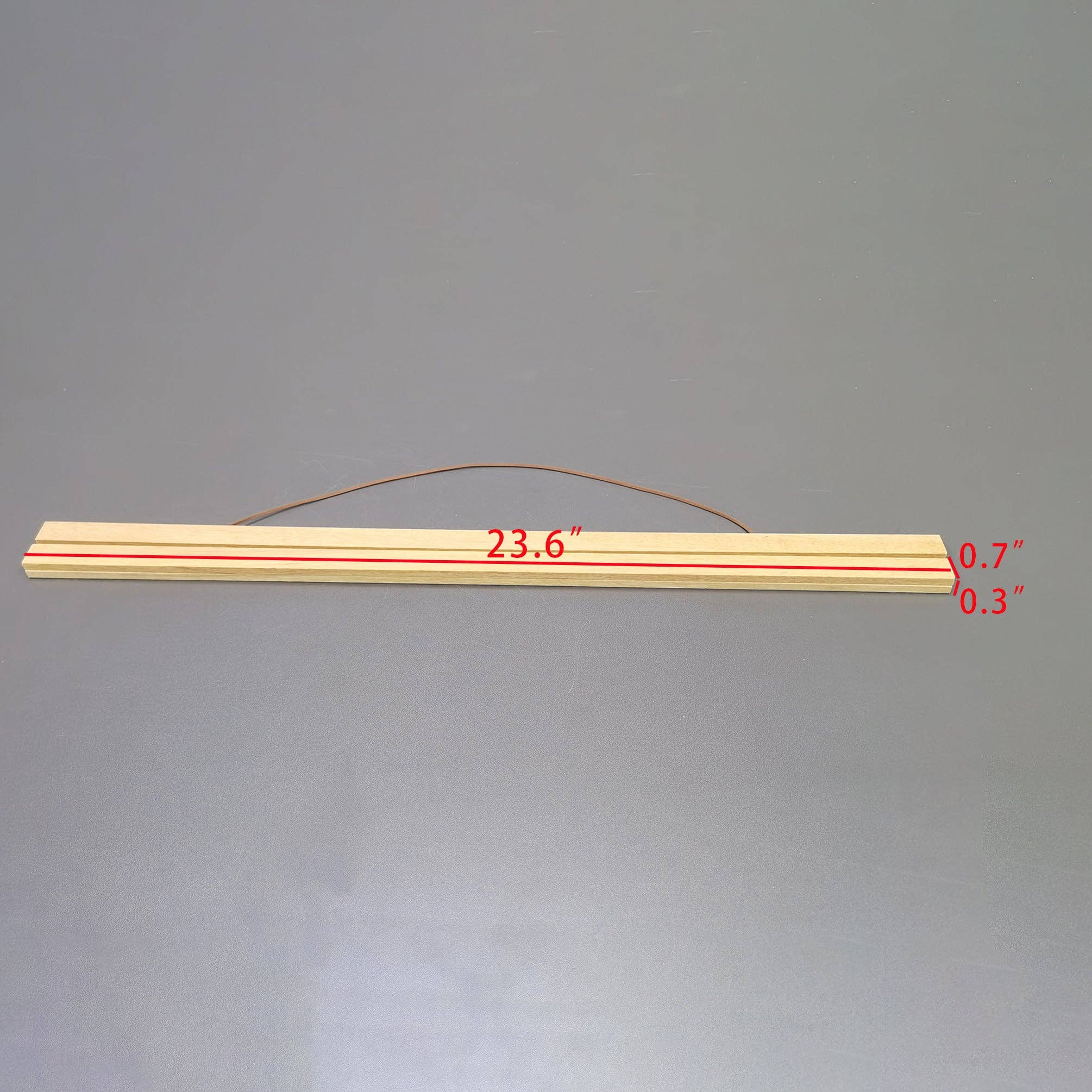 FIXTUREDISPLAYS - Wholesale Picture Frame - 24 Inch Magnetic Poster Frame Hanger, Natural Teak, for Pictures, Canvas Artwork 220287