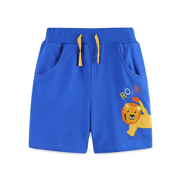 Summer Arrival Kids Boys Cotton Casual Style Cartoon Lion and Letters Pattern Shorts for wholesale by MyKids-USA®