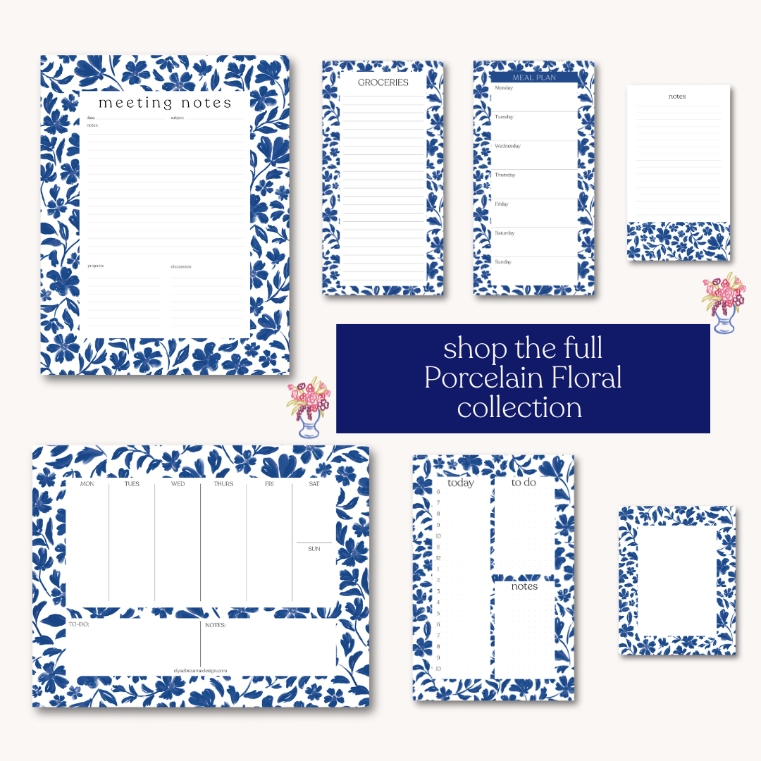 Elyse Breanne Design - Vendita all'ingrosso Bloc notes - Taccuino Magnetico per la Lista della Spesa in Porcellana1