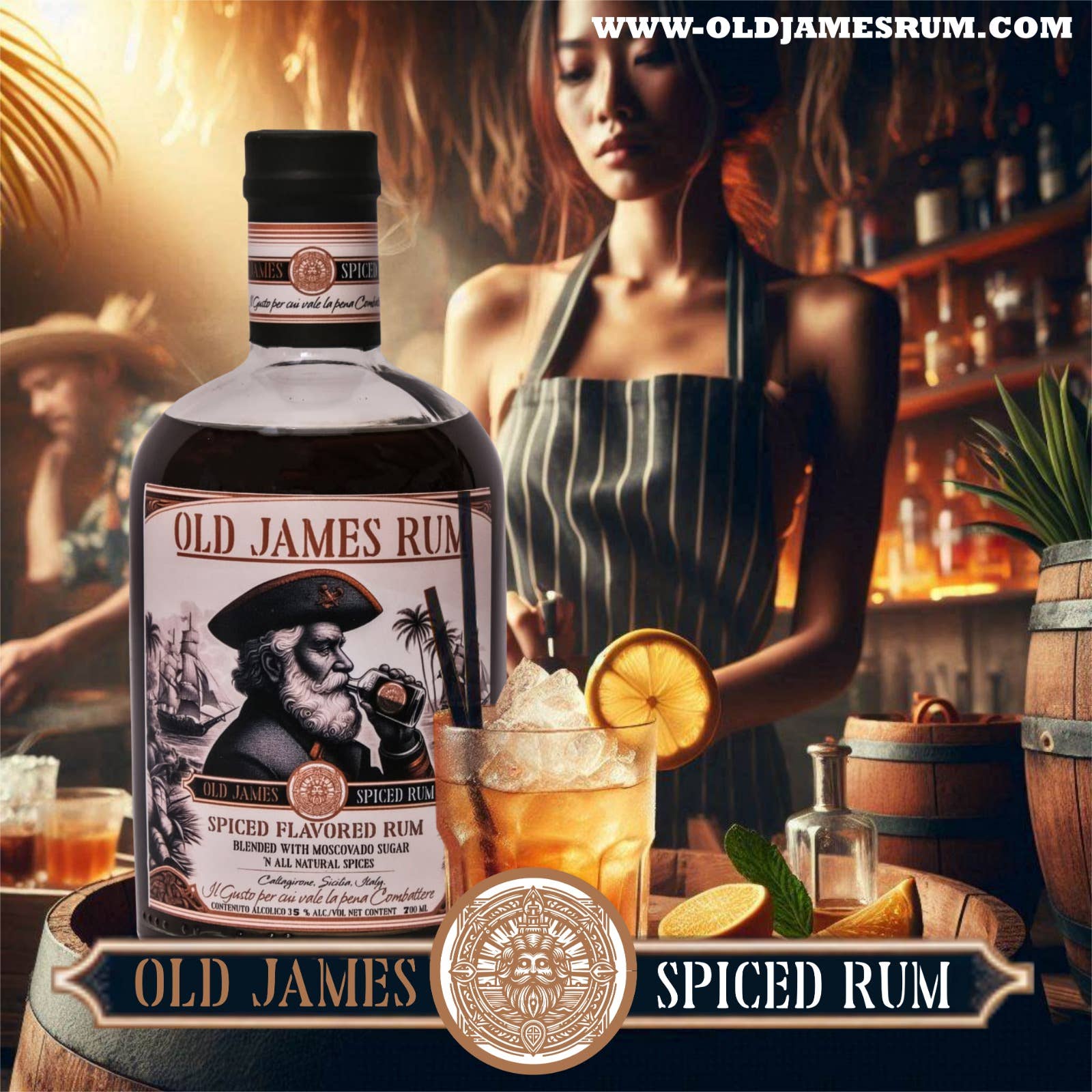 Sicilian Whiskey - Wholesale Liqueur - Old James Rum12