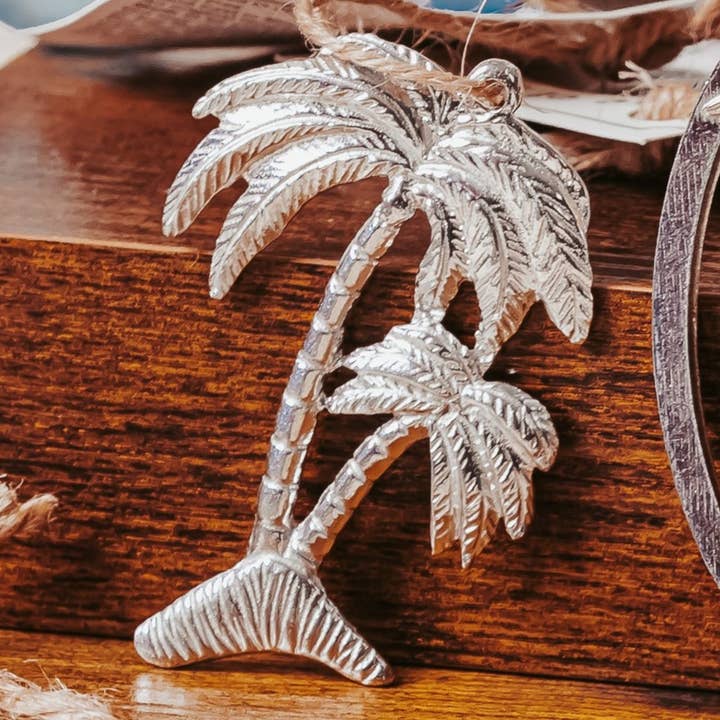 Palm Tree Jewelry - Tropical Pendant Necklace for wholesale by House of Morgan Pewter