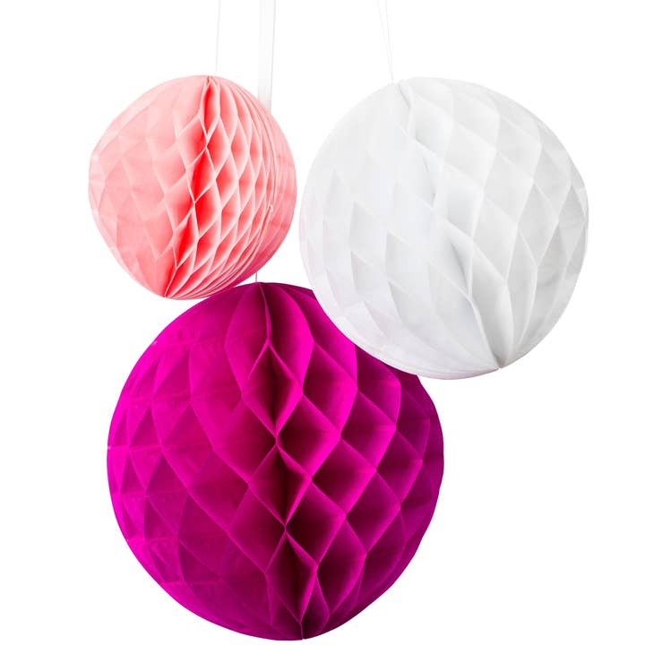 Honeycomb, 3pcs, Pink Dots for wholesale by Designhouse95