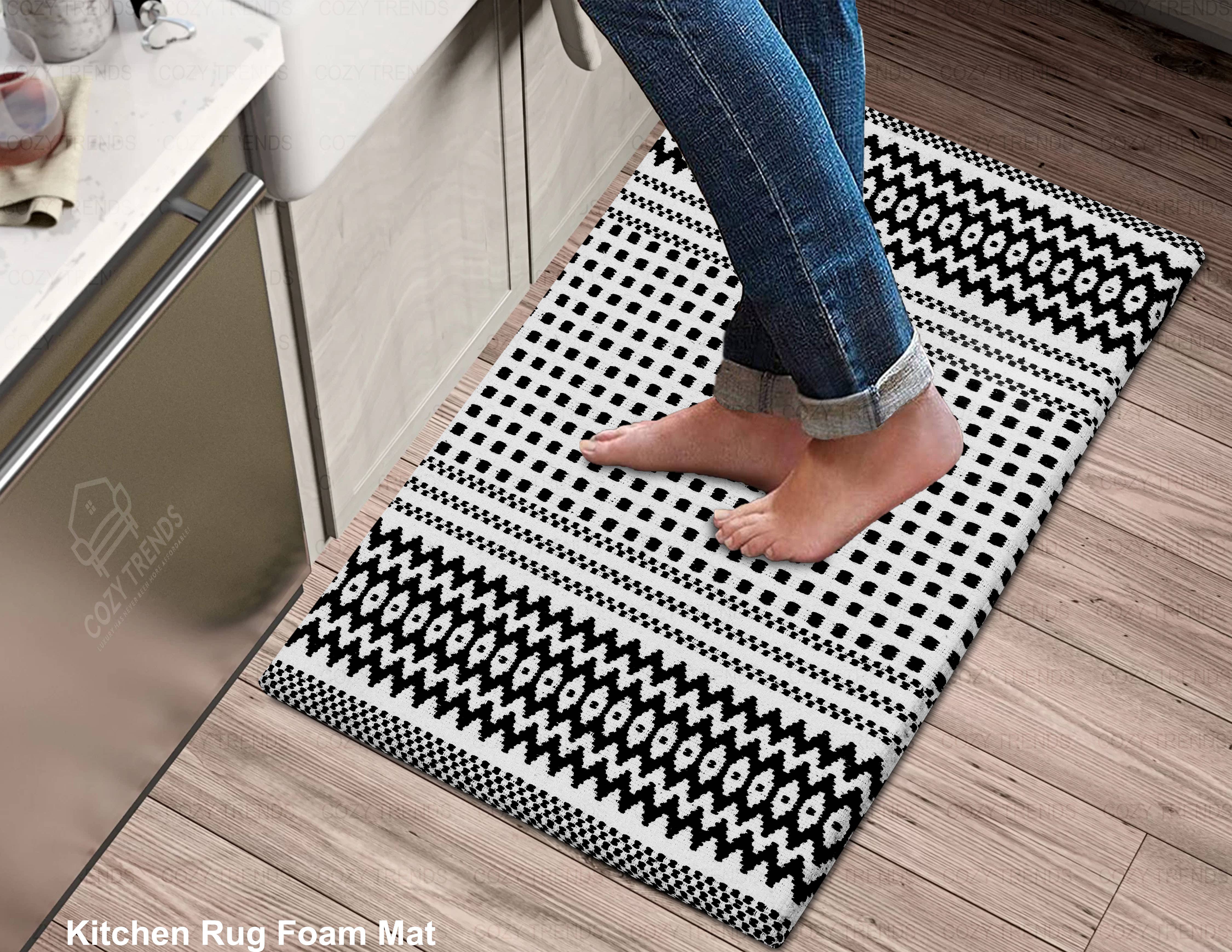 COZY HOMES COLLECTION - Wholesale Floor Mat - Cotton Woven Anti Fatigue Cushioned Kitchen Mat 18X30''11