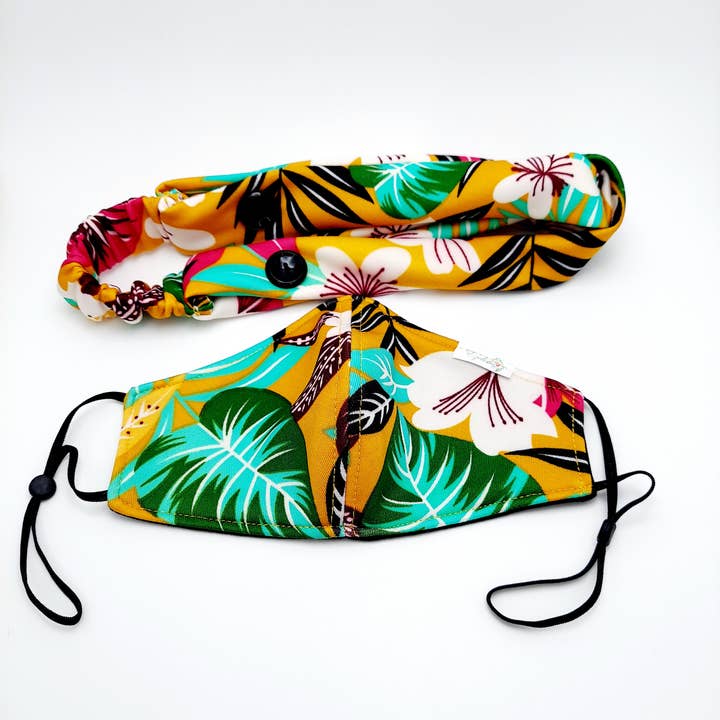 Women Headband & Face Mask (Turmask & Turban) (Zaira) for wholesale by Ezolistic