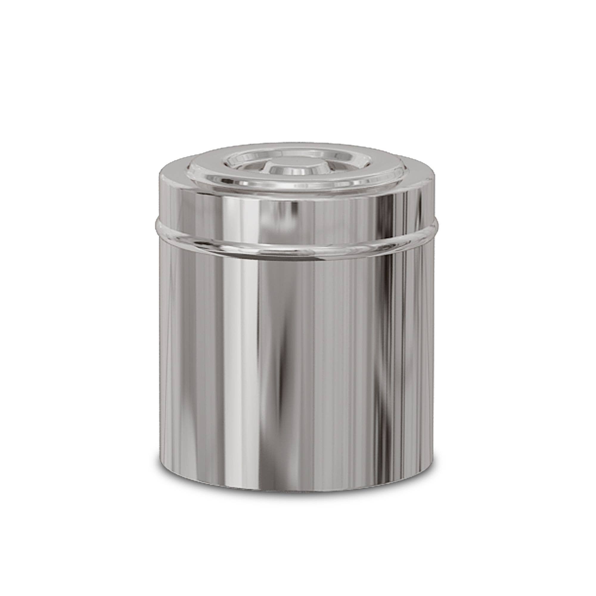 nu steel - Wholesale Jar - Gloss Polished Stainless Steel Cotton Jar