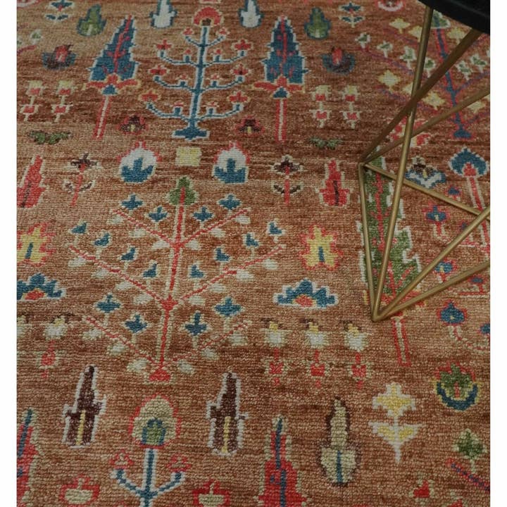 The Rug Decor, Inc. - Wholesale Area Rug - Custom made Tree of Life Brown and Rust Hand Knotted Traditional Oushak Wool Rug1
