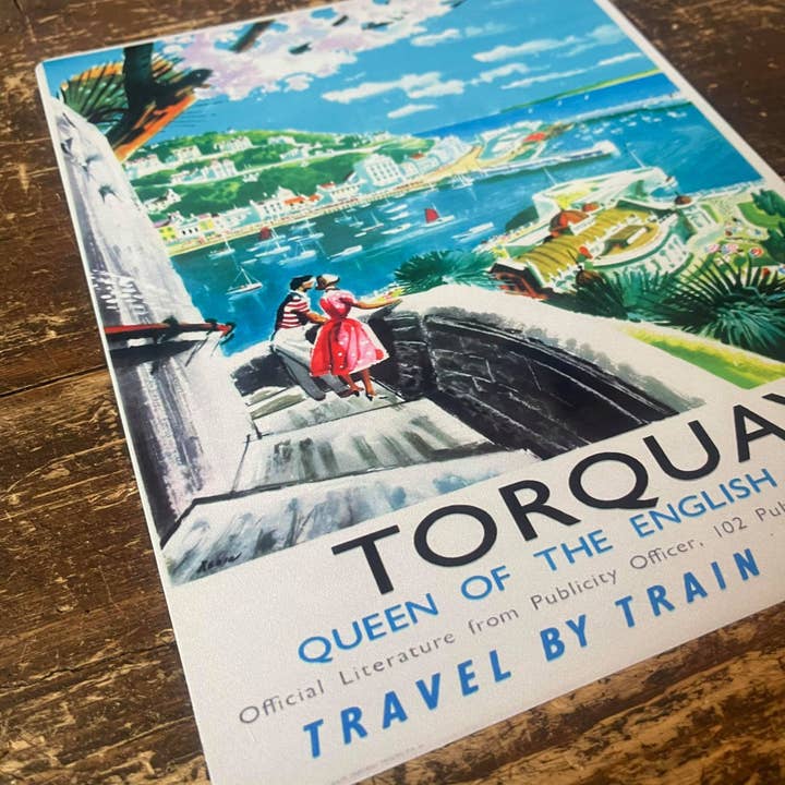 The British Metal Signs Company – wholesale Sign – Torquay Queen English Riviera Britsish Railways Metal Sign2