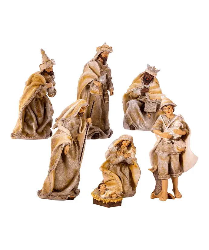Kurt S. Adler, Inc. - Vente Crèche de Noël - 3-11.25"RES NATIVITÉ TBLPC SET 7PC1