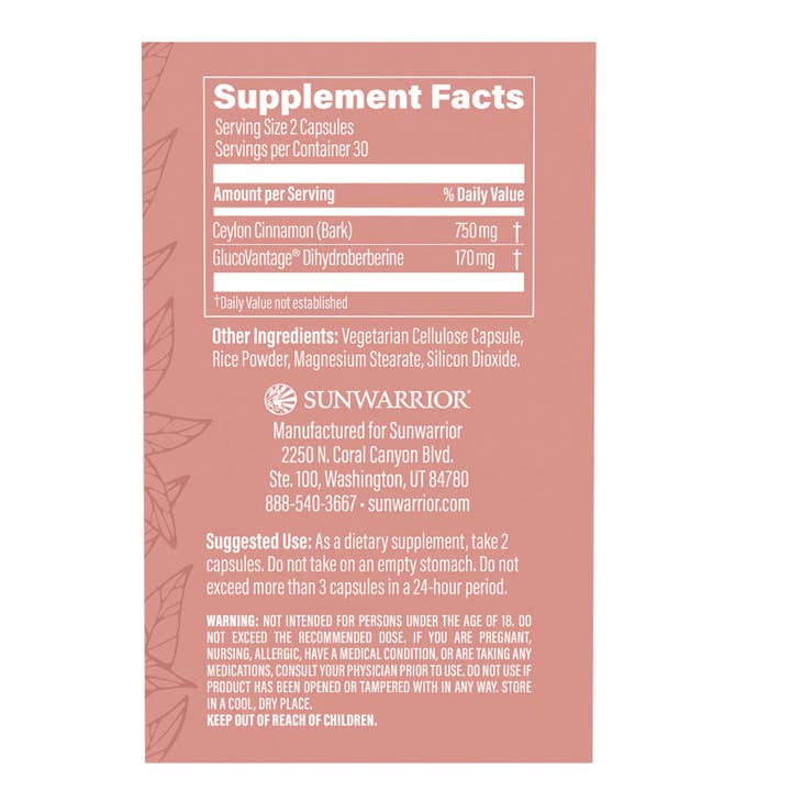Sunwarrior - Wholesale Oral Supplement/Vitamin - Sunwarrior Shape Berberine - Metabolism Support3