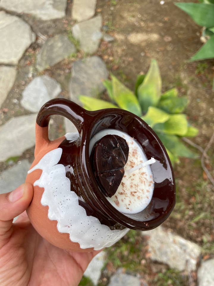 Handgjuten mexikansk choklad Abuelita-ljus | Den ursprungliga mexikanska artesania och aromen | Sojavax för wholesale av AZUCENA