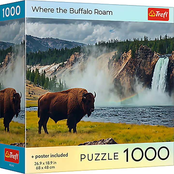 Trefl Red Where the Buffalo Roam 1000 Piece Puzzle for wholesale by Trefl USA
