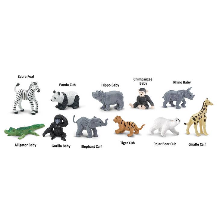 Safari Ltd. - Wholesale Figurine Toy - Kids - Zoo Babies TOOB® - 6800042