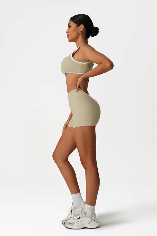 Sodalemon - Wholesale Activewear Set - Women's - Women High-Waisted Butt-Lifting Yoga Set: Sports Bra + Short8