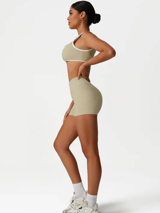 Sodalemon - Wholesale Activewear Set - Women's - Women High-Waisted Butt-Lifting Yoga Set: Sports Bra + Short8