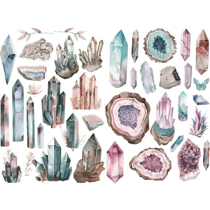 Craft Kreatively - Wholesale Craft Supplies - Crystals Decoupage Rice Paper - A4 - 6pc – Crafts3