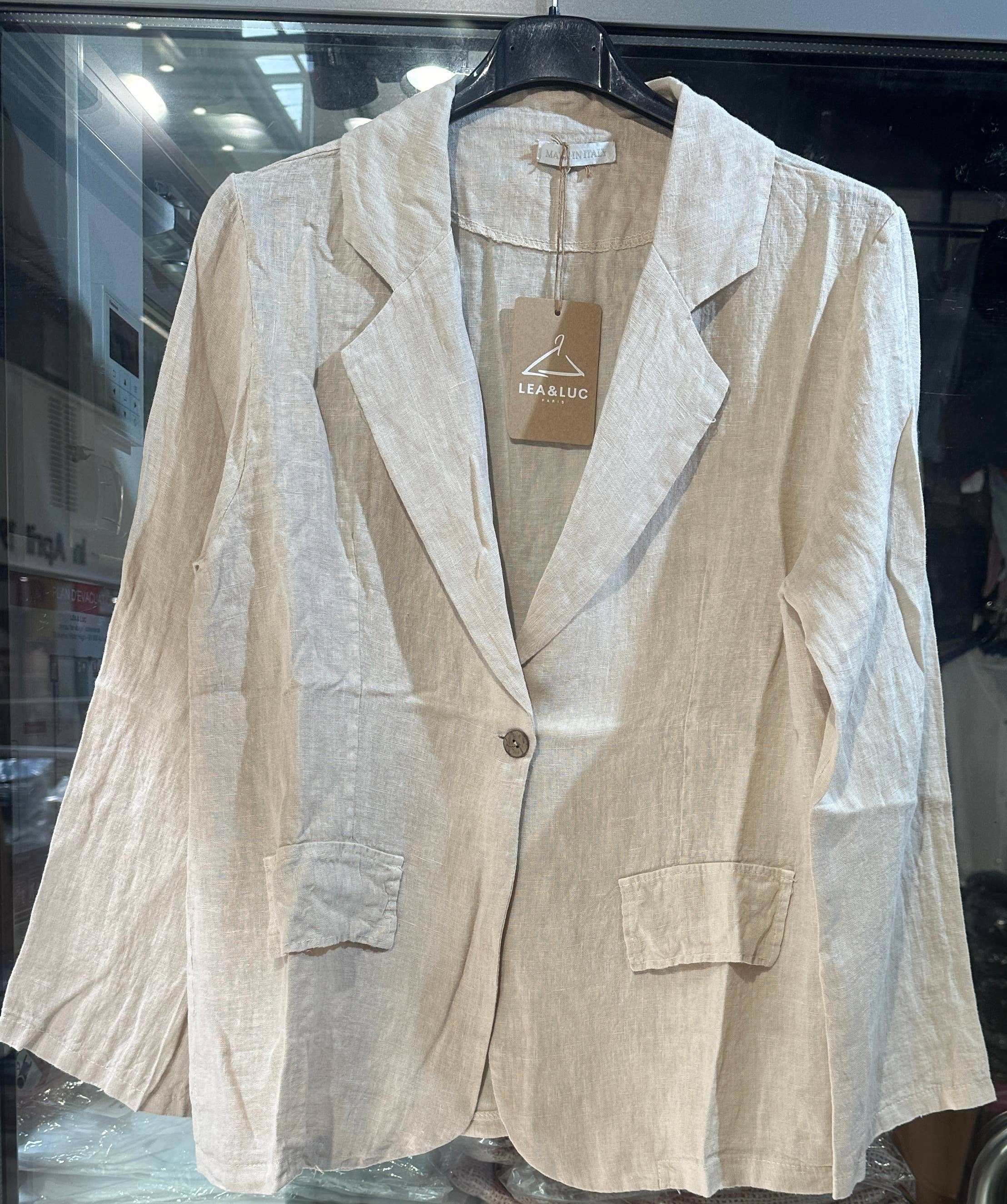 LÉA & LUC - Wholesale Jacket - Women's - 100% Linen Jacket REF. 345521