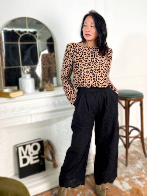 MY DRESS MADE - Wholesale Fabric - Black English embroidery fabric LUNA - 100% cotton8