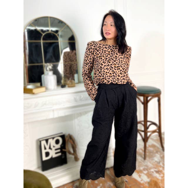 MY DRESS MADE - Wholesale Fabric - Black English embroidery fabric LUNA - 100% cotton8