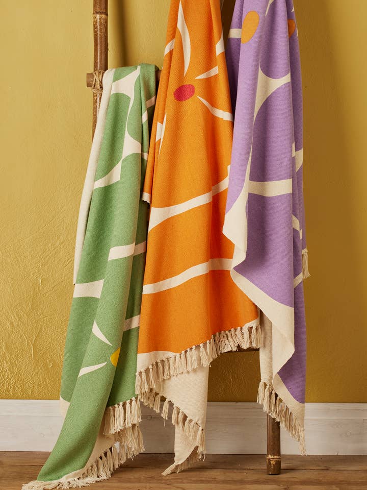 Bold Flower Throw for wholesale by Namaste