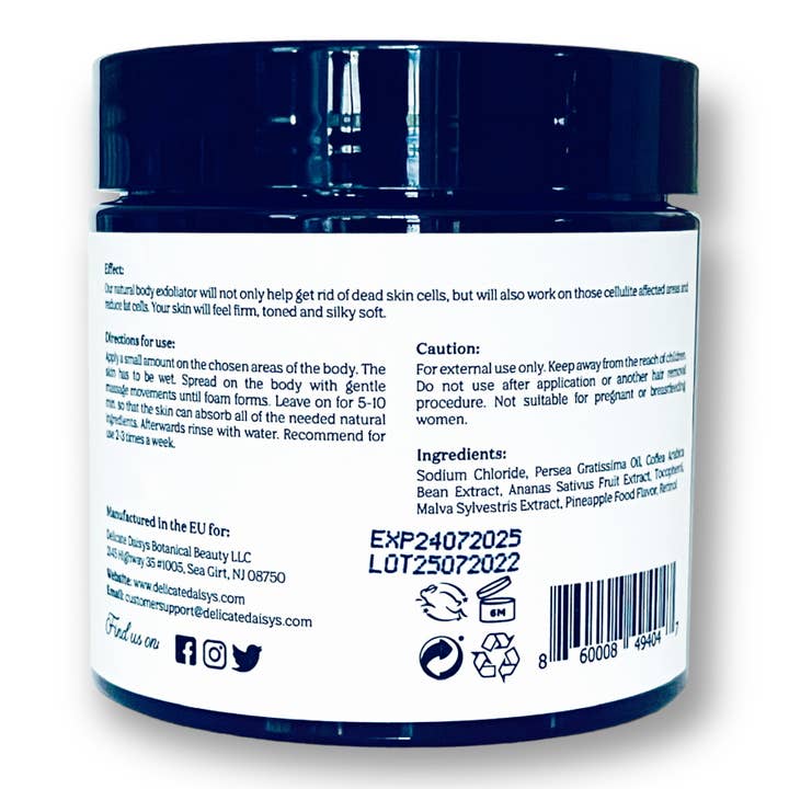 Delicate Daisys Botanical Beauty - Wholesale Body scrub/exfoliant - Pineapple Body Scrub with Retinol4