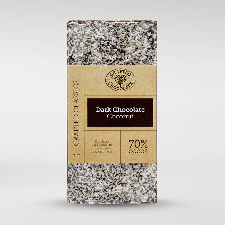 Dark Chocolate Coconut Bar for wholesale by The Chocolate Cafe