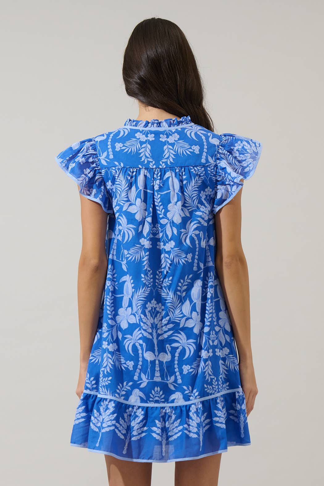 Sugarlips - Vendita all'ingrosso Vestito - Donna - Abito Mini a Tunica Ebba Floreale Davina13