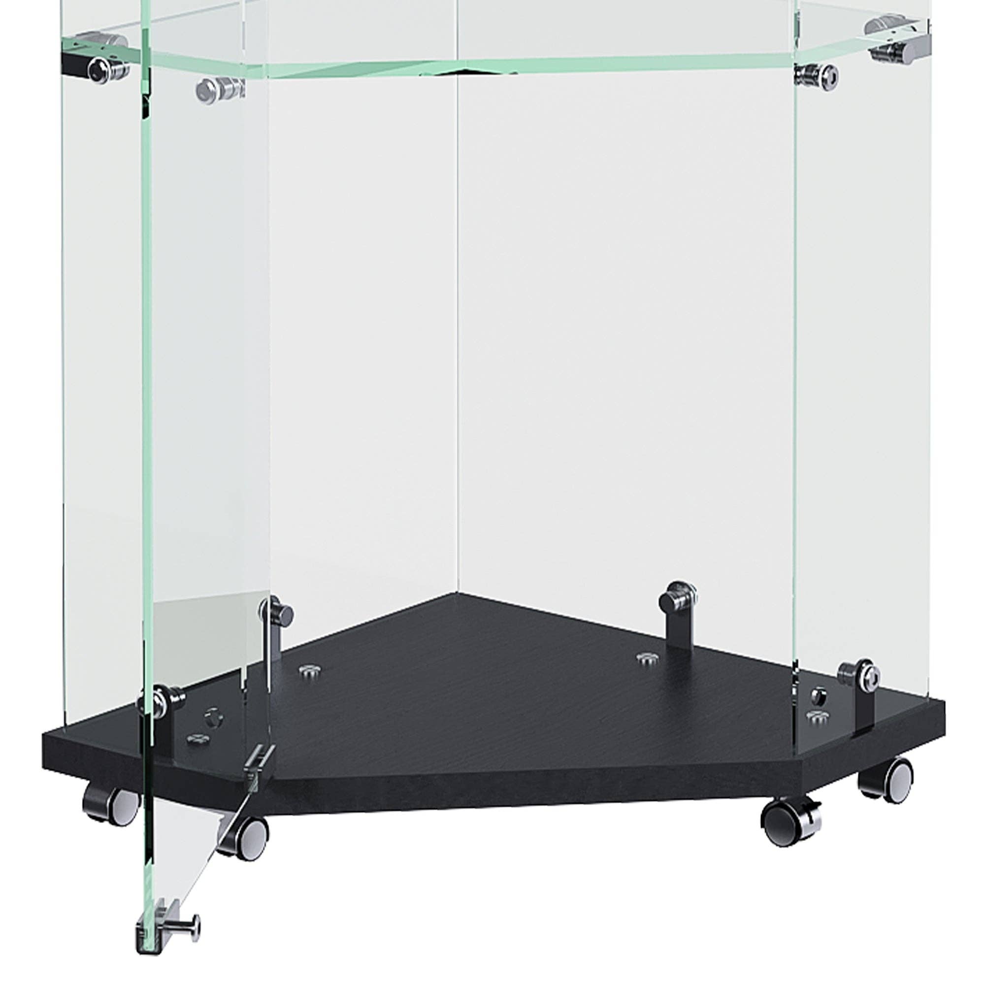 39F Inc. - Wholesale Display Case - 5-Tier Glass Display Cabinet with LED Lighting, Black12