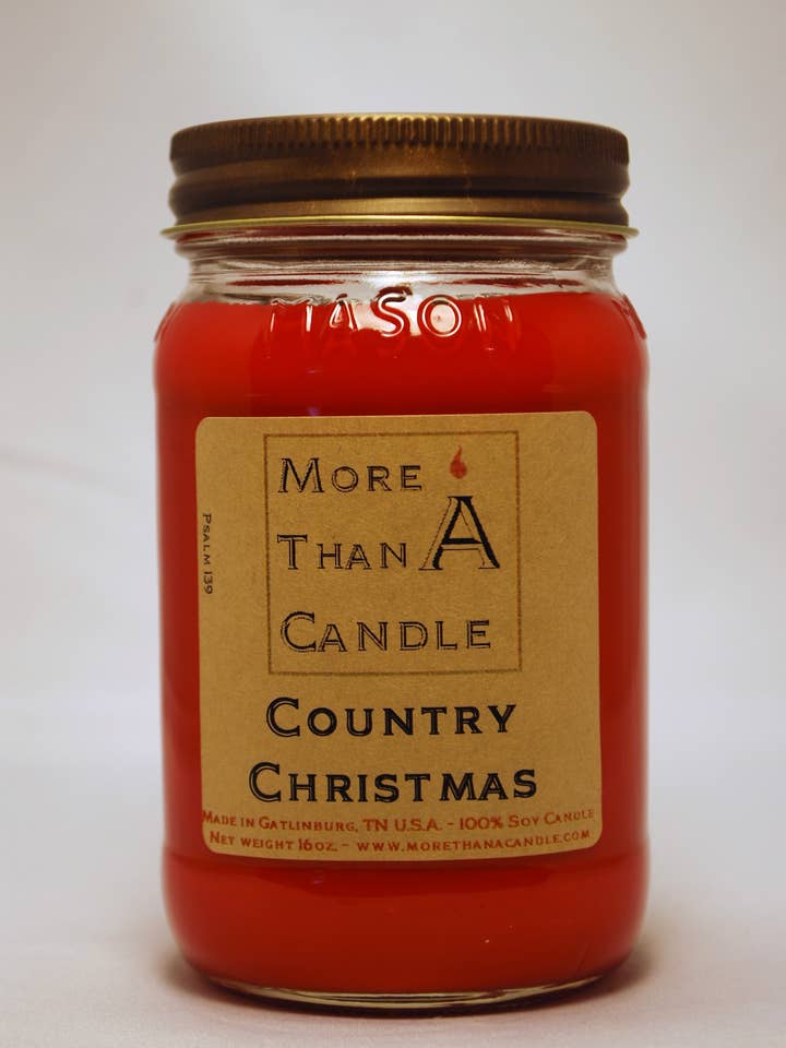Country Christmas - 16 oz Mason Jar for wholesale by More Than Candle