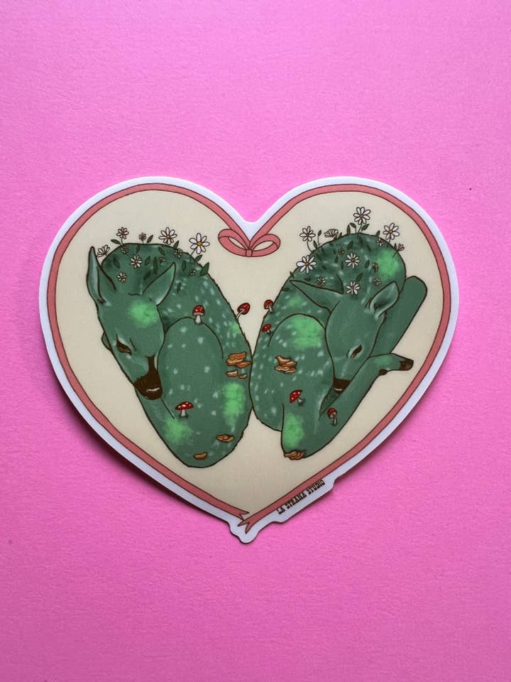 Sticker met hart en boshert voor wholesale door La Strana Studio