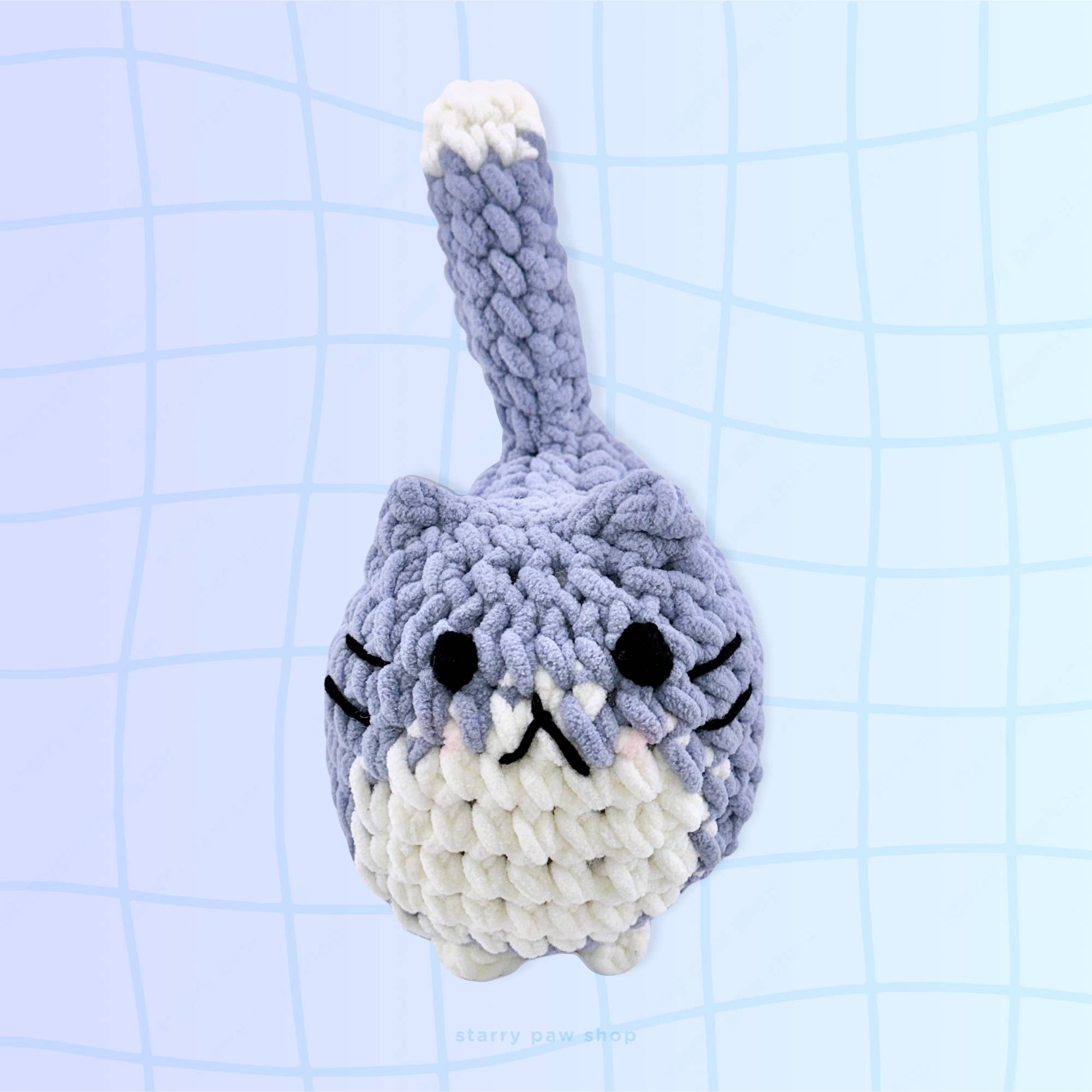 Starry Paw Shop - Wholesale Stuffed/Plush Toy - Kids & Baby - Cute Fat Crochet Cat | 4 Colors Large 8x10" No plastic parts2