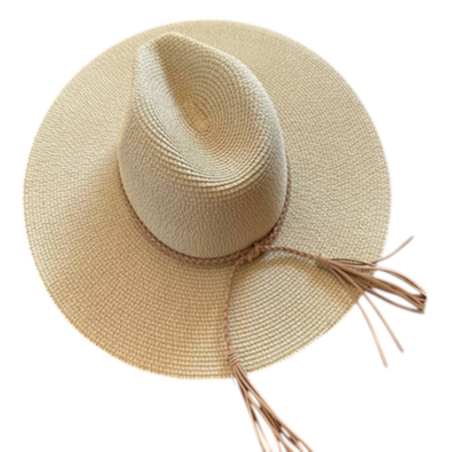 Portia Hat - Vente Chapeau de paille – unisexe - Chapeau de rancher en paille d'inspiration occidentale0