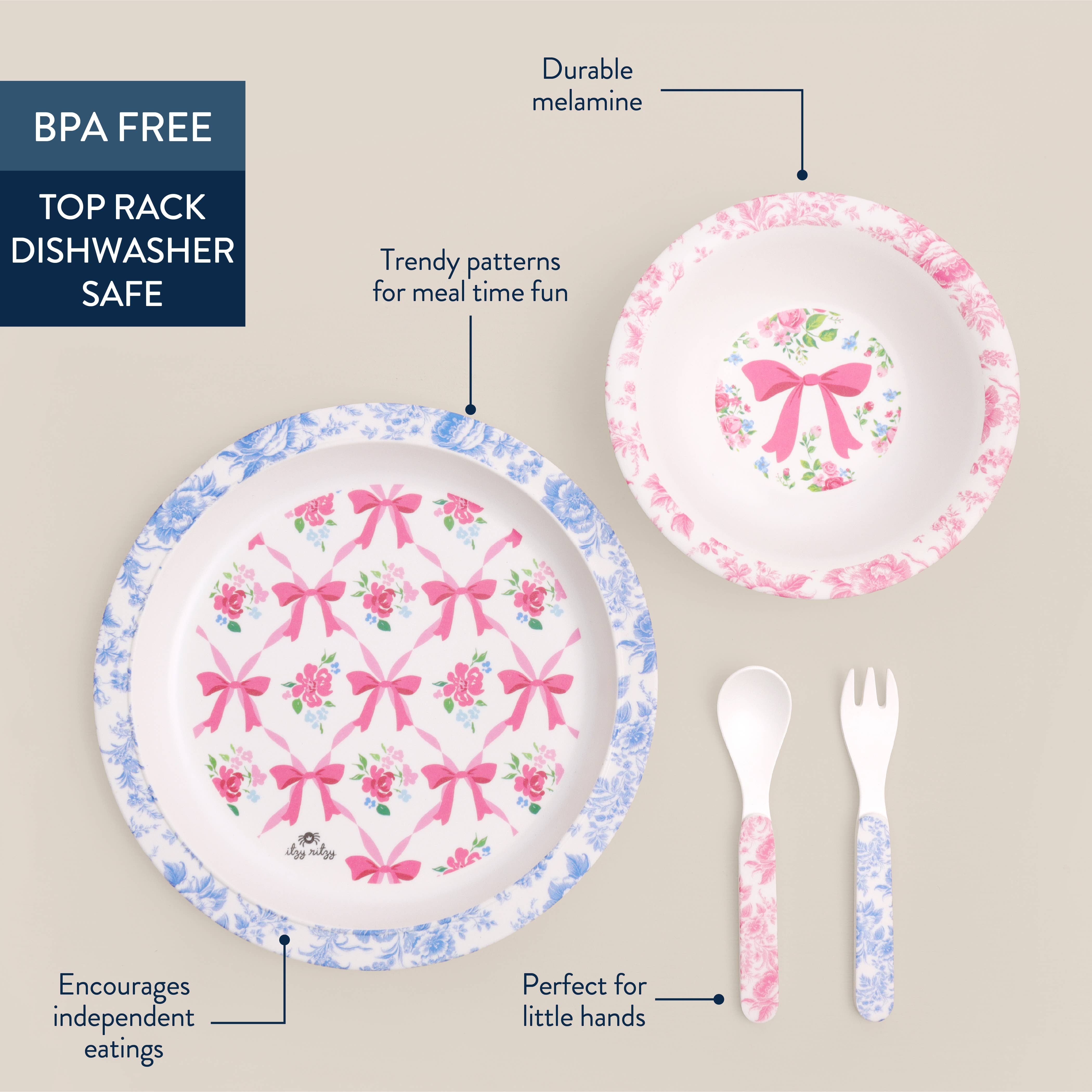 Itzy Ritzy - Wholesale Dinnerware Set - Kids & Baby - *NEW* Itzy Bistro™ - 4 piece dining set9