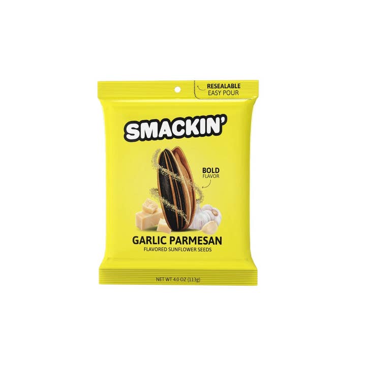Fizz and Sweets Wholesale - Wholesale Seeds/Kernels - Smackin’ Garlic Parmesan 4oz Sunflower Seeds