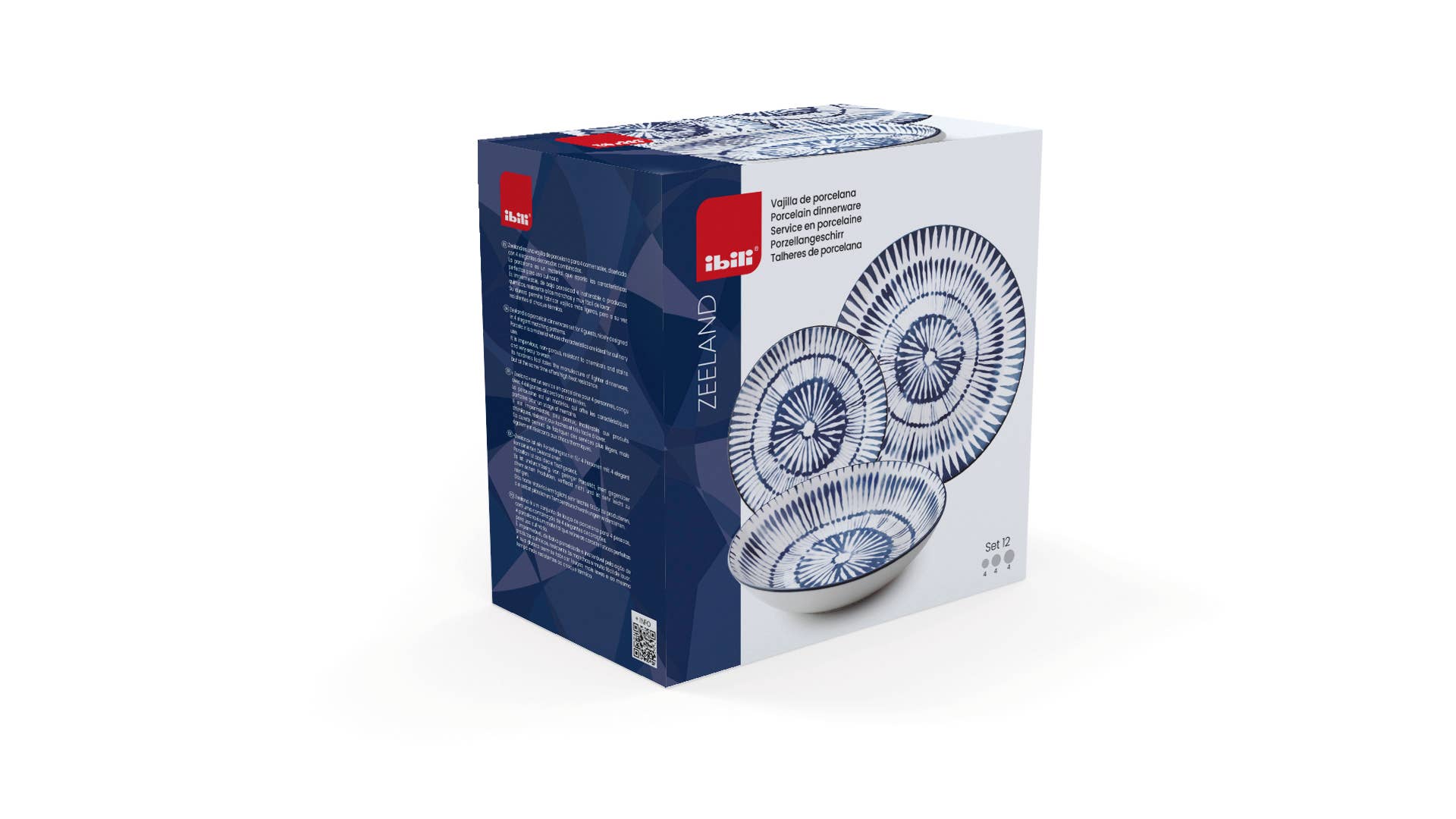 Ibili - Wholesale Serviesset - Ibili Zeeland servies set van 12 stuks met decoratieve borden5