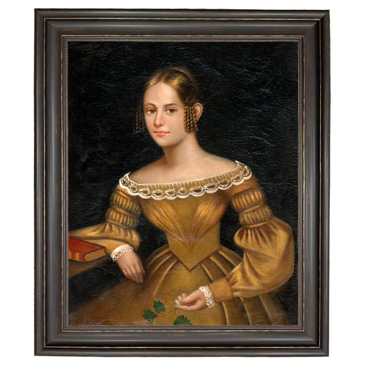 Madison Bay Co. - Historical Home Decor Reproductions - Wholesale Painting/drawing - Portrait of a Woman in Yellow Dress Painted Print on Canvas56